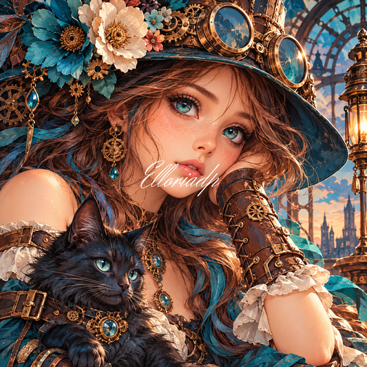 Diamond Painting Steampunk – Les Secrets de l'Horlogère | Elloria