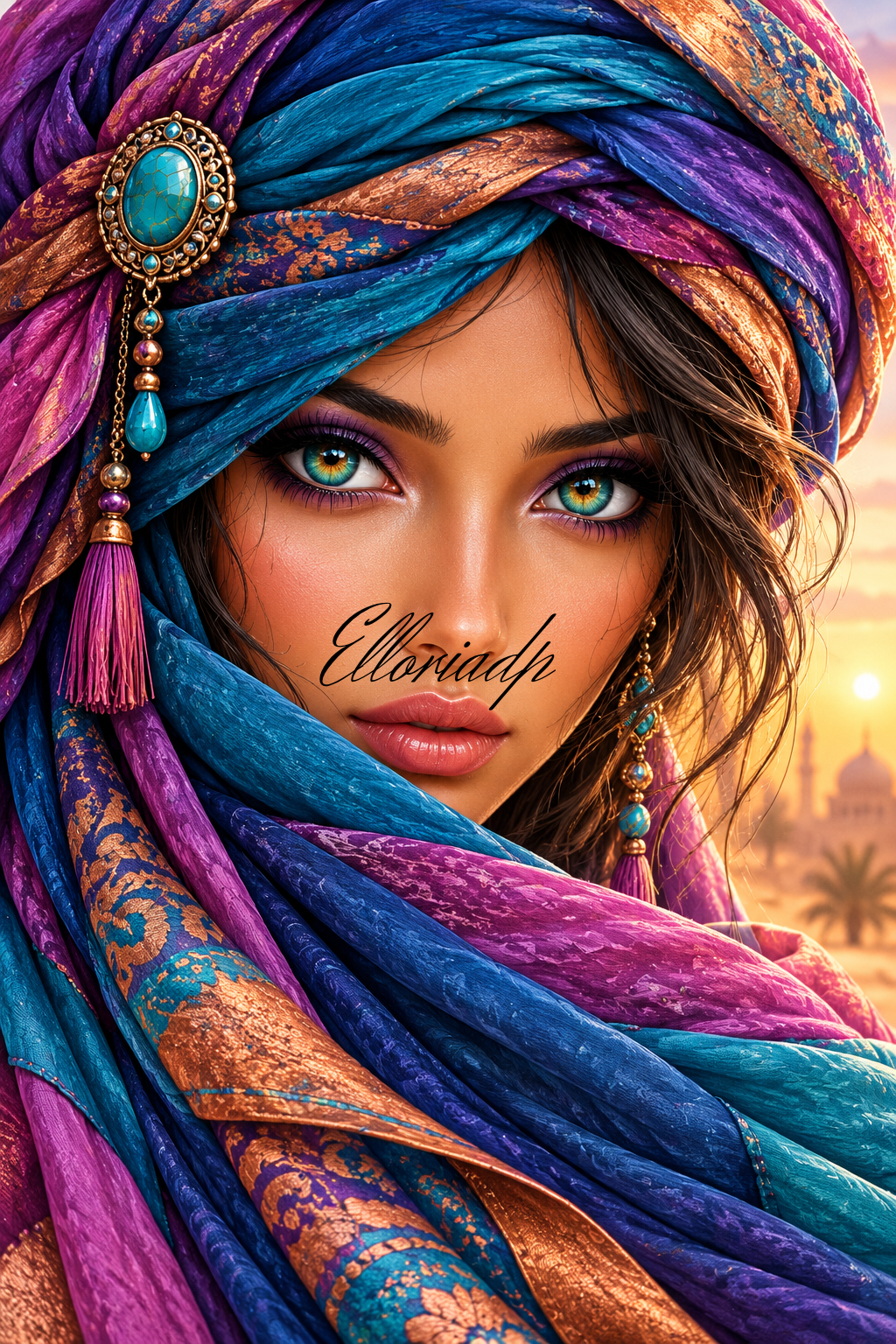 💜 La Souveraine des Sables – Diamond Painting | Elloria