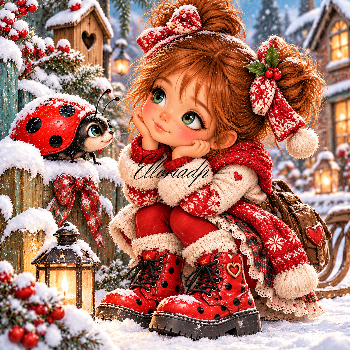 Coccinelle des Neiges – Diamond Painting Noël | Elloria