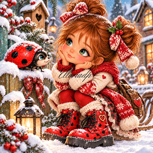 Coccinelle des Neiges – Diamond Painting Noël | Elloria