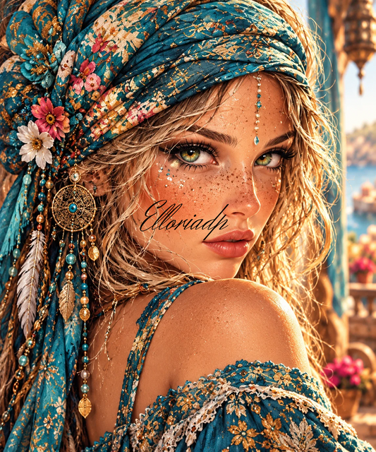 L'Âme Bohème – Diamond Painting Portrait Féminin | Elloria
