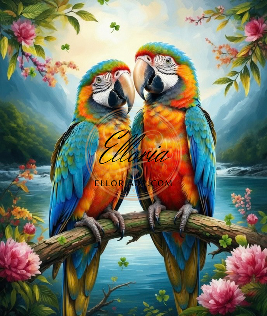 🦜 Duo de Perroquets Tropicaux
Elloria Diamond Painting