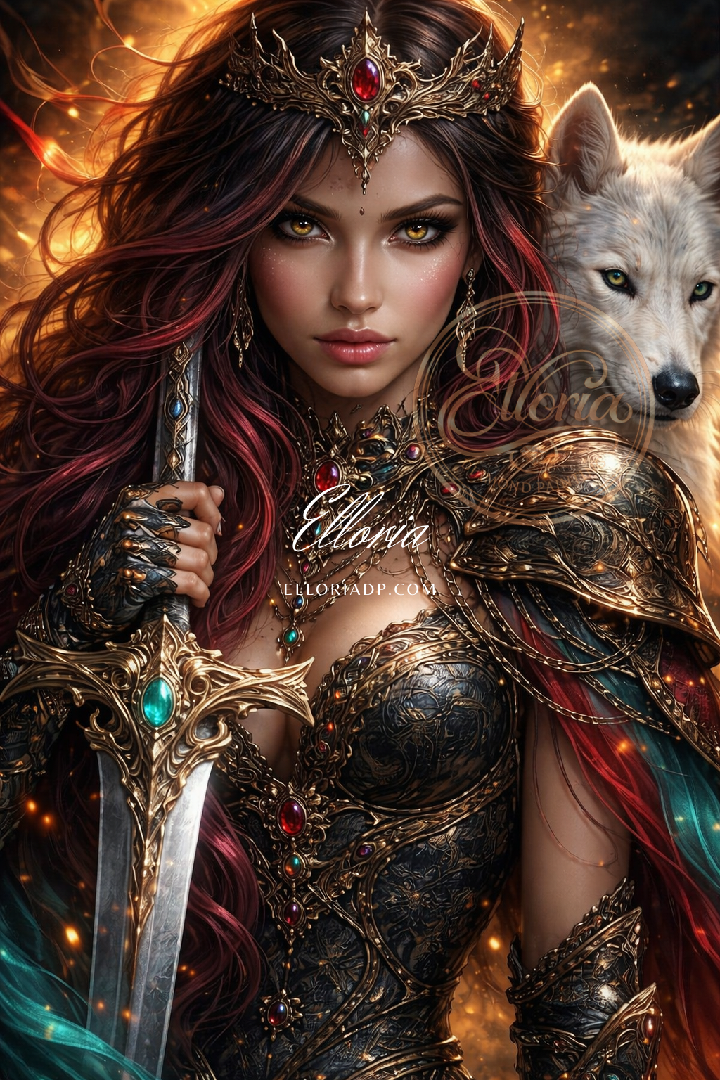 ⚔️ Reine Guerrière du Loup
Diamond Painting/Elloria