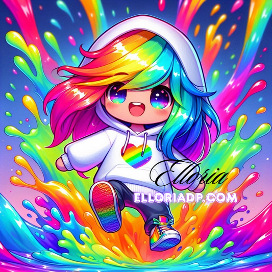 🌈 Diamond Painting – Moodie Rainbow (By Elloria)