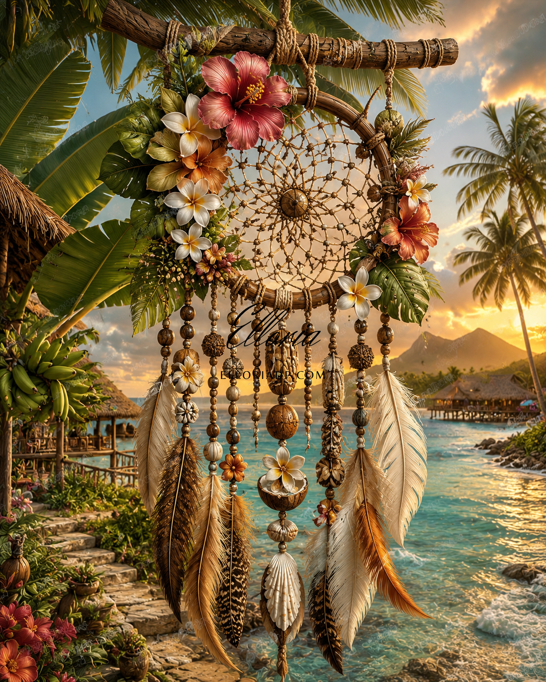 Diamond Painting – Attrape-Rêves des Îles 🌺✨