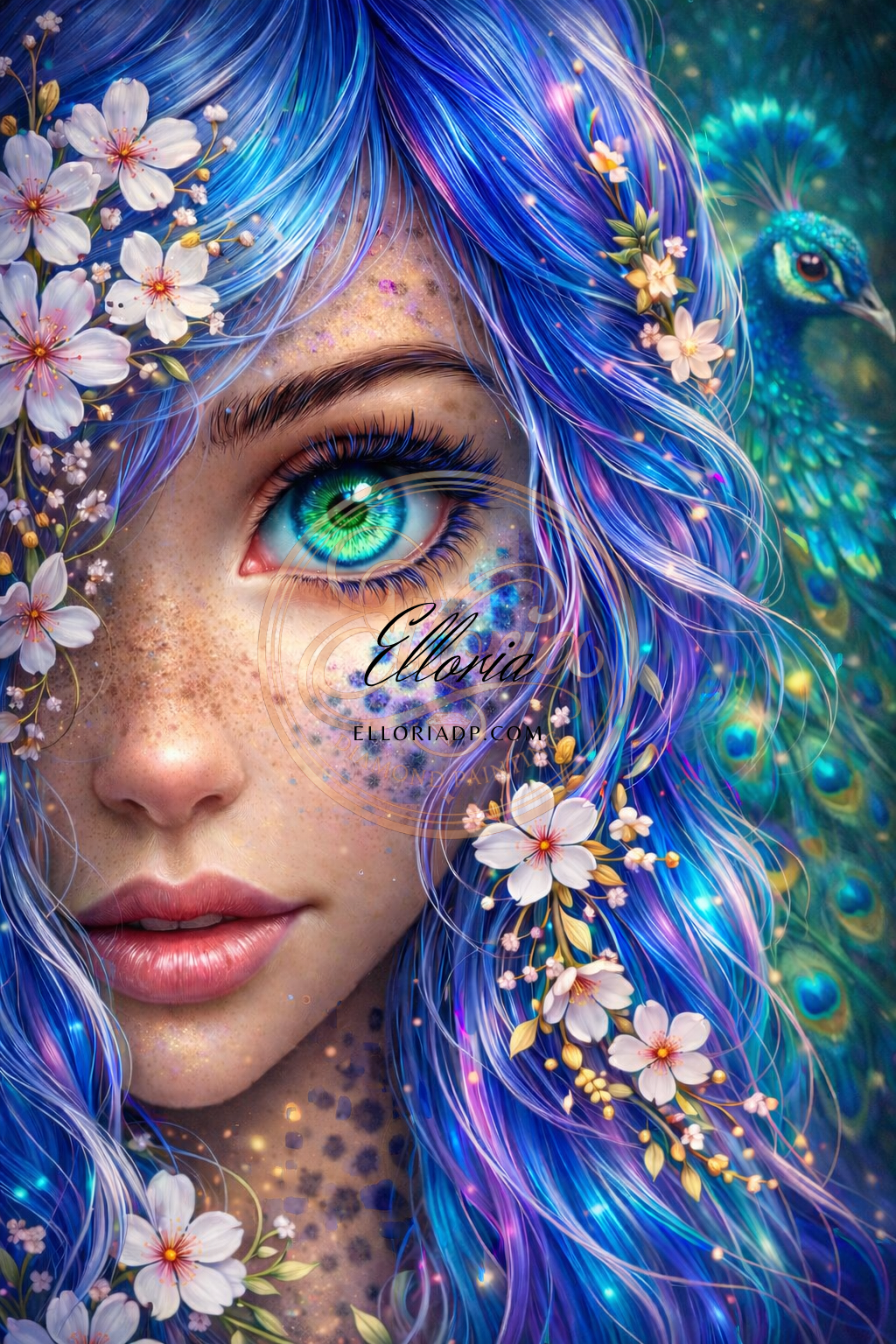 🦚 Regard du Paon Enchanté
Elloria Diamond Painting
