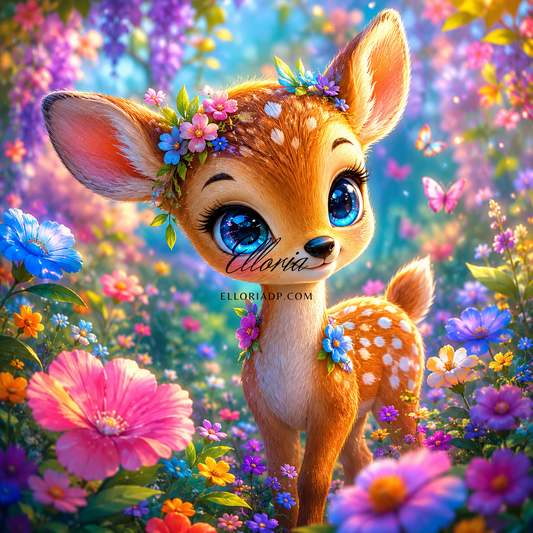 La Biche des Fleurs Enchantées | Diamond Painting – Elloria