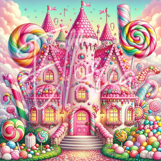 Diamond Painting Château de Bonbons – Kit complet Elloria | Univers féerique & gourmand