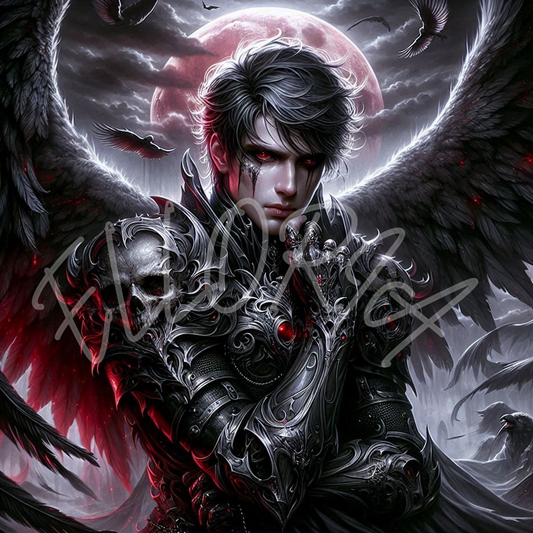 Diamond Painting Ange Déchu Sombre – Kit complet Elloria | Dark Fantasy & Gothique