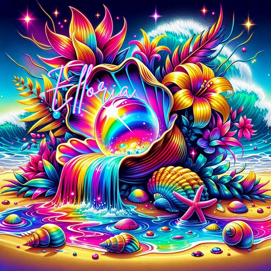 🎀 Diamond Painting – Perle Arc-en-Ciel & Cascade Enchantée 🌊💎