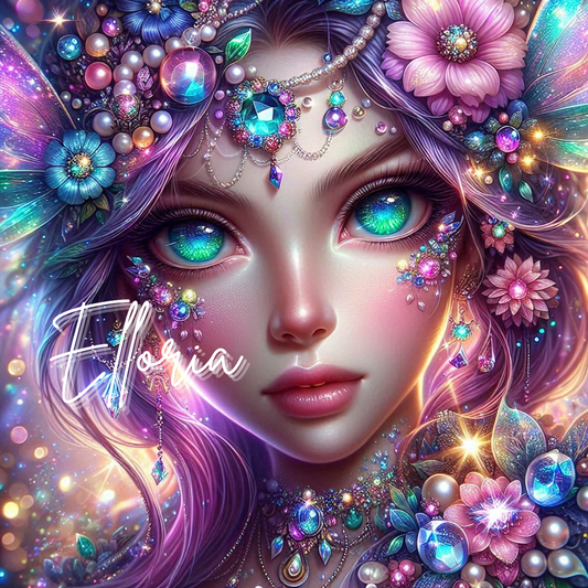 💎 Diamond Painting – Fée aux Joyaux Éblouissants – Kit Complet Elloria 💎