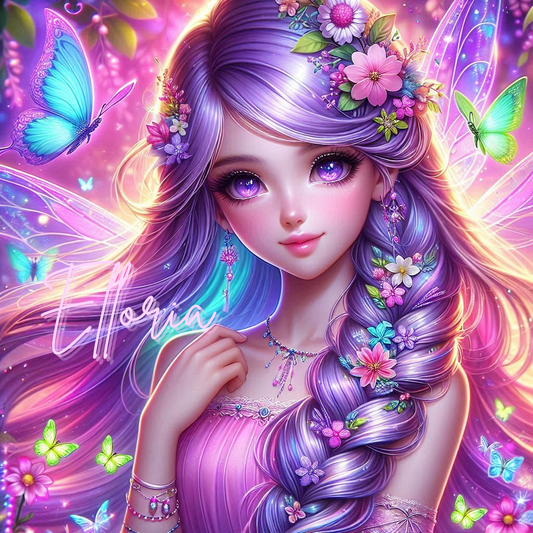 Diamond Painting – Fée aux Papillons Enchantés – Kit Complet Elloria