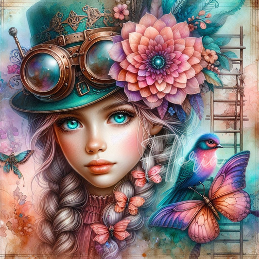 Diamond Painting – Lyriana, muse steampunk aux papillons