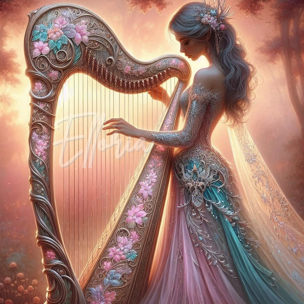 Diamond Painting – Isolde, l’harmonie de la harpe enchantée