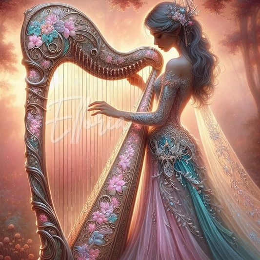 Diamond Painting – Isolde, l’harmonie de la harpe enchantée