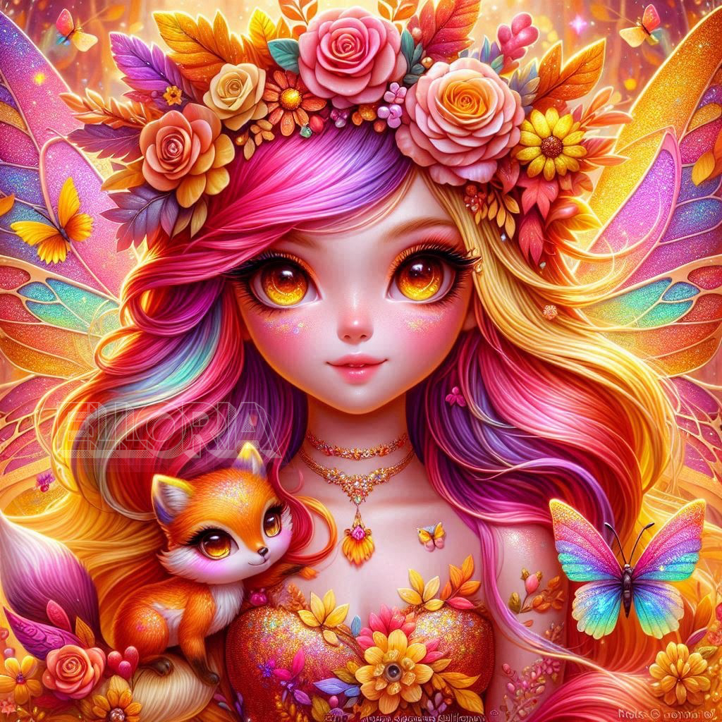 Diamond Painting – Aurelia, la fée flamboyante et son renard