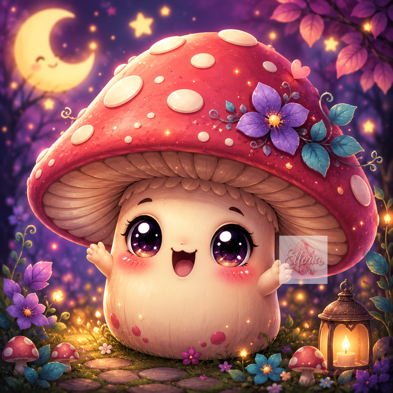 Diamond Painting Champi’Rêve – Petit Champignon Enchanté | Elloria