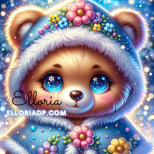 🍯✨ Diamond Painting | Ourson Fleur d’Hiver | Collection Elloria