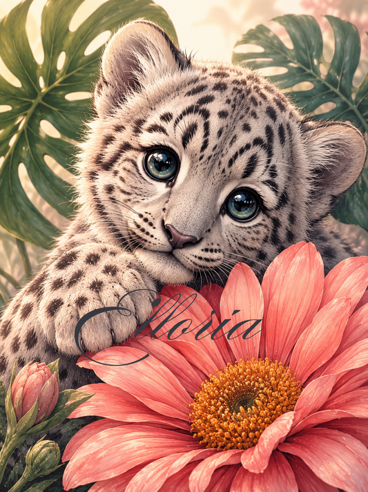 Diamond Painting Tendre Sauvage – Bébé Léopard | Elloria
