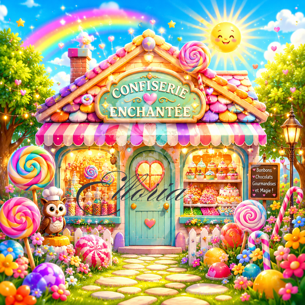 Diamond Painting La Confiserie Enchantée | Bonbons & Univers Kawaii | Elloria