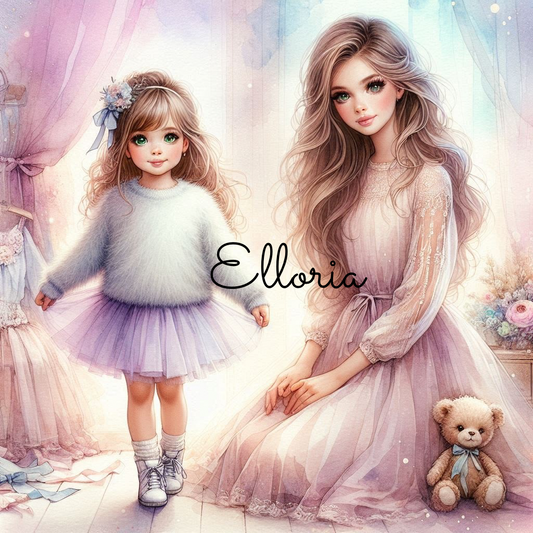 👩‍👧✨ Diamond Painting | Mère & Fille | Douce Harmonie | Collection Elloria