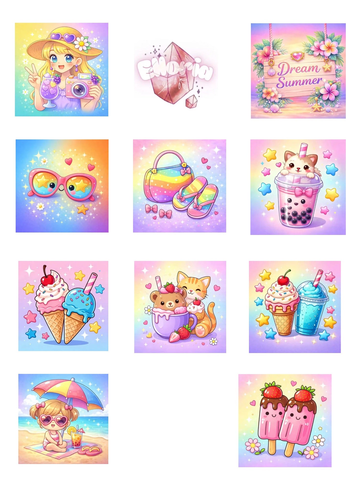 Summer Kawaii Dreams – Elloria Diamond painting