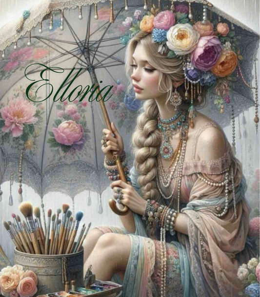 Diamond Painting – Amara sous la Pluie Florale