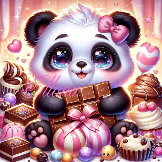 Diamond Painting – Lola, le Panda Chocolat