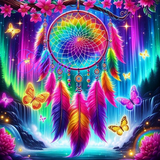 Diamond Painting – Attrape-Rêves Arc-en-Ciel