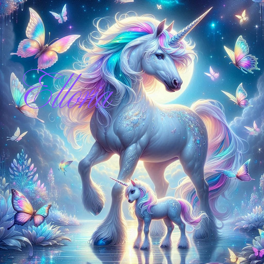 Diamond Painting – Selinya & Lyora, les Licornes Lunaires