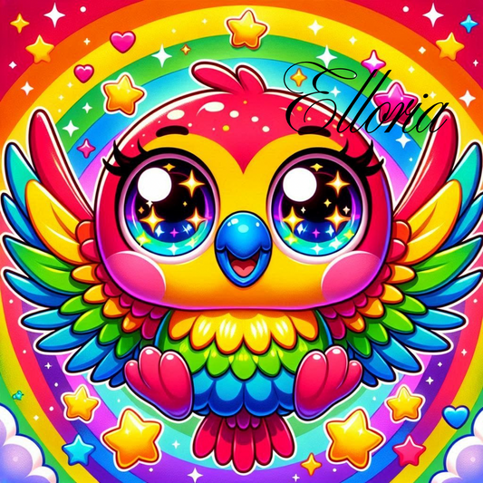 Diamond Painting – Hibou Arc-en-Ciel Magique