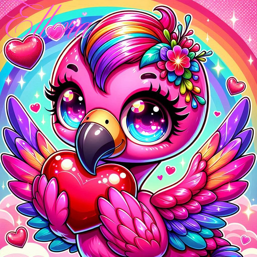 Diamond Painting – Lila, le Flamant Arc-en-Ciel 🌈💖🦩