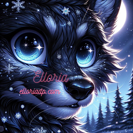 🎨 Diamond Painting – Lupin des Neiges 🌙✨