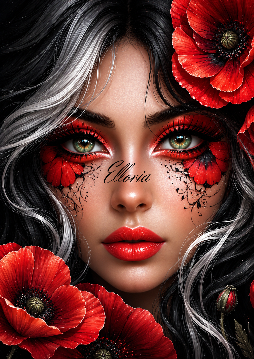 Poppy – Diamond Painting Femme aux Coquelicots | Elloria