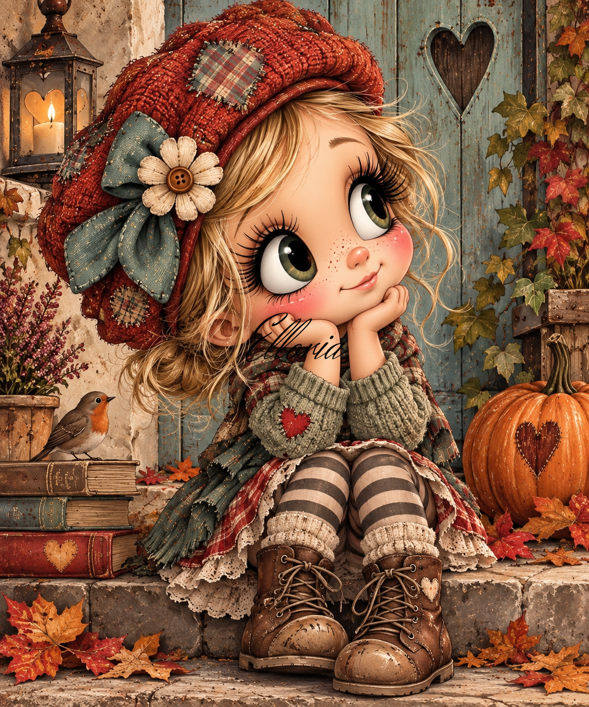lison-diamond-painting-petite-fille-automne