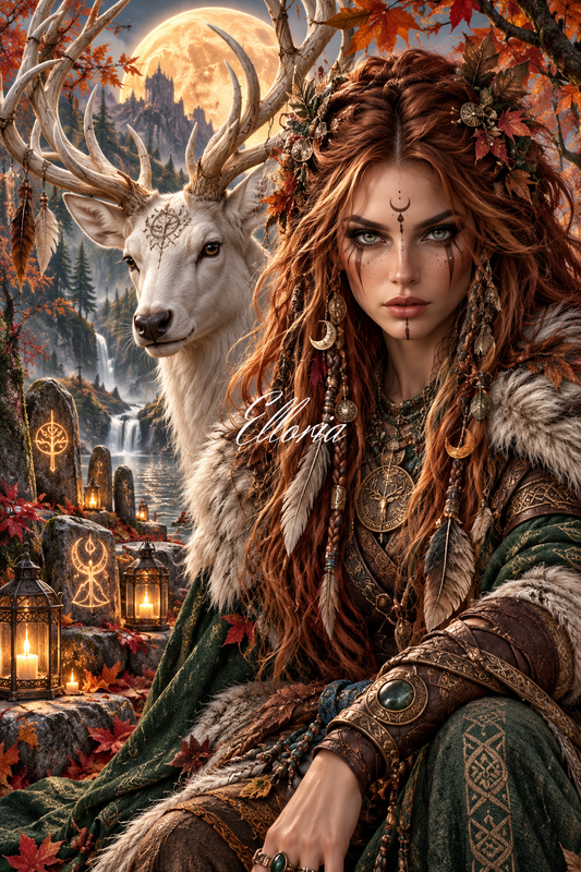 Eryndra, Gardienne de la Lune – Diamond Painting Fantasy | Elloria