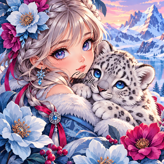 La Confidente des Neiges – Diamond Painting Panthère | Elloria