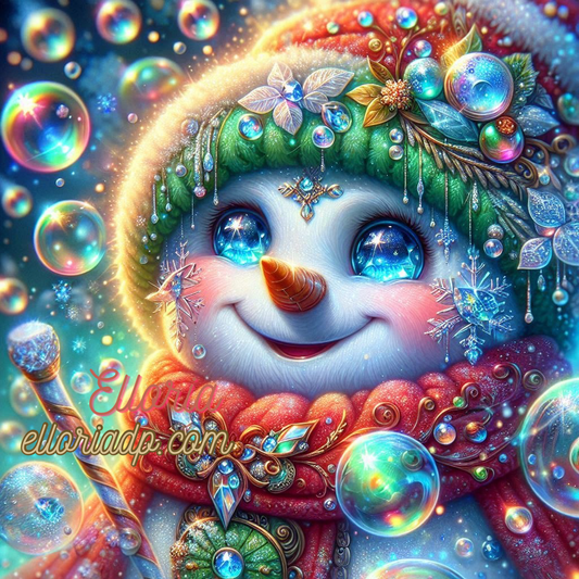 ⛄ Diamond Painting – Flocon, le Bonhomme de Neige Enchanté