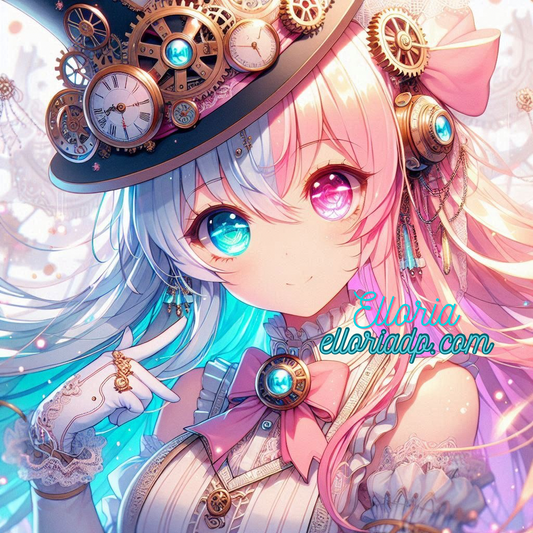 ⚙️ Diamond Painting – Liora l’Horlogère Mystique ⚙️