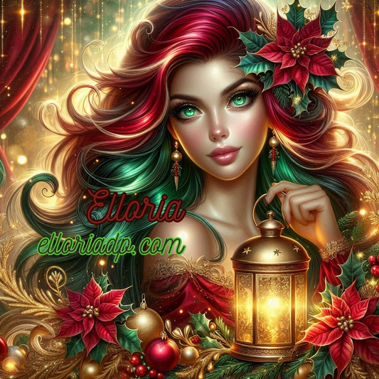 💎 Diamond Painting – Élora, la dame de Noël