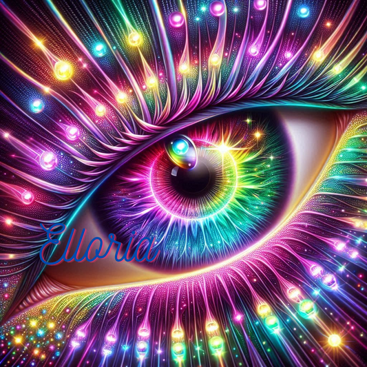 💎 Diamond Painting – L’Œil Arc-en-Ciel