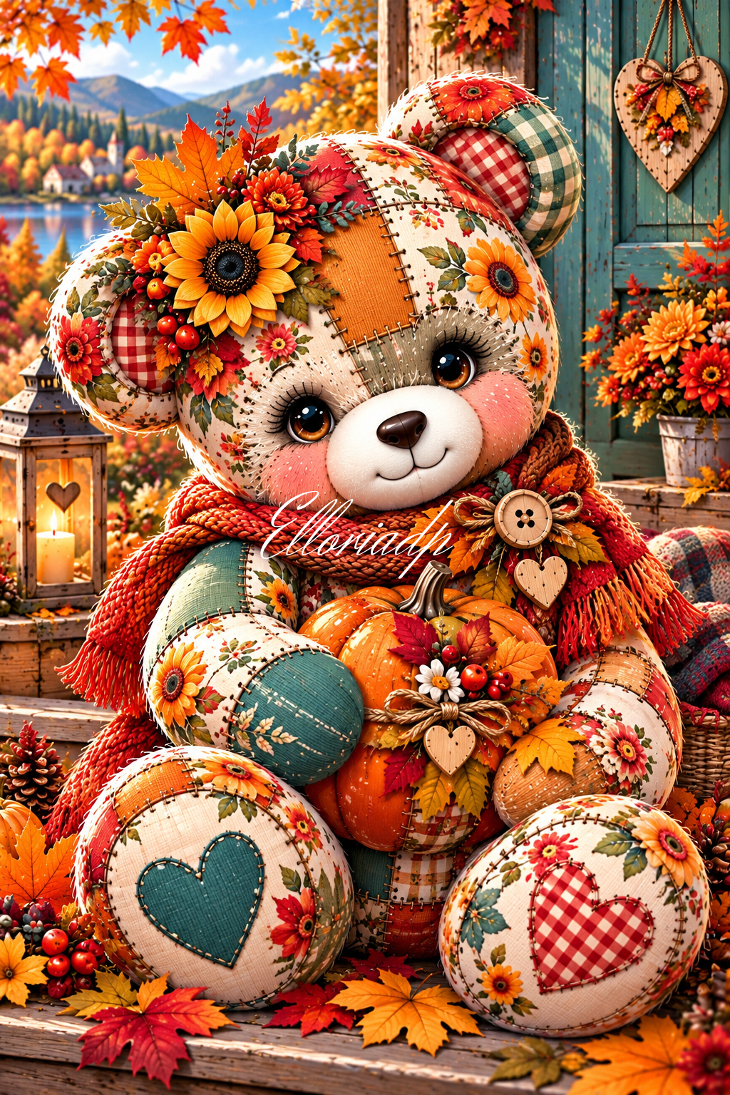 Patchou – Ourson d’Automne | Diamond Painting Elloria