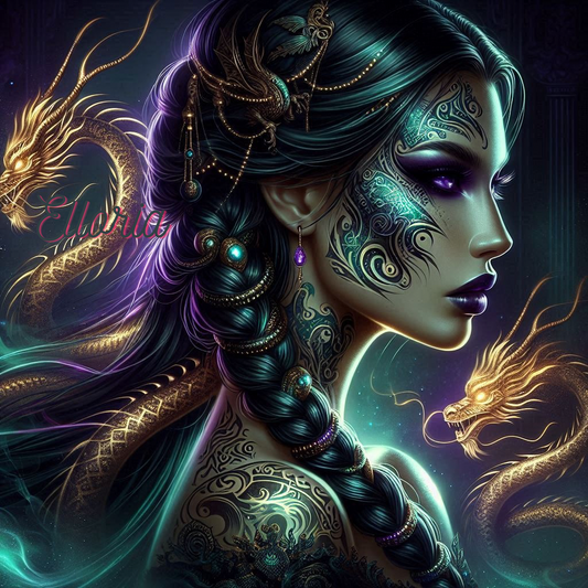 Diamond Painting – Kaelys et les Dragons d’Obsidienne 🐉💜