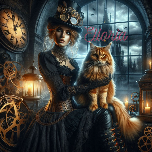 Diamond Painting – Lady Seraphine et le Gardien du Temps