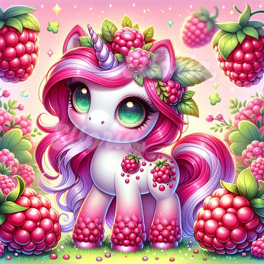 Licorne Framboise Magique-diamond painting