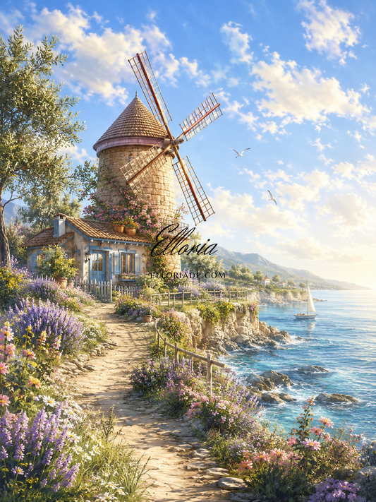 Moulin des Rives Fleuries Diamond painting Elloria