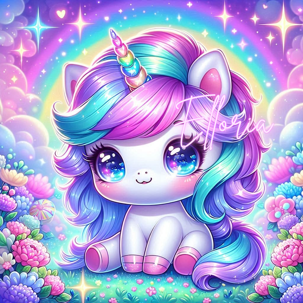 Diamond Painting Licorne Kawaii – Arc-en-Ciel Magique