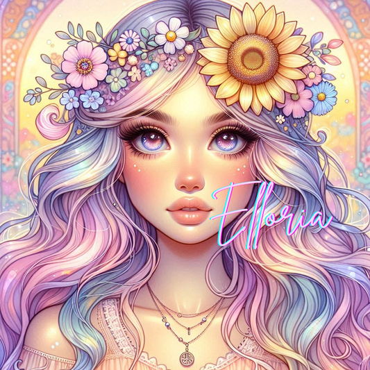 Diamond Painting Jeune Fée des Fleurs – Éclat Pastel