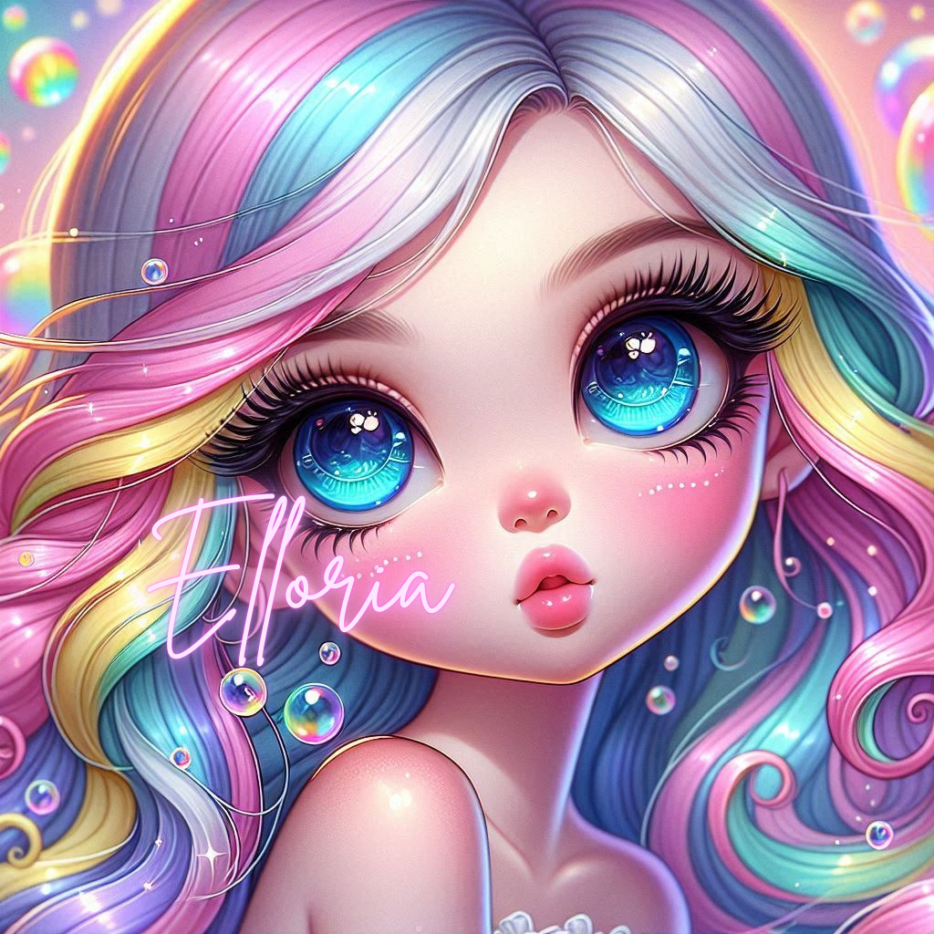 Diamond Painting Portrait Féerique Arc-en-Ciel – Kit complet Pop Pastel