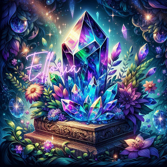 Diamond Painting Cristal Féerique Multicolore – Kit complet Elloria | Toile magique & strass lumineux